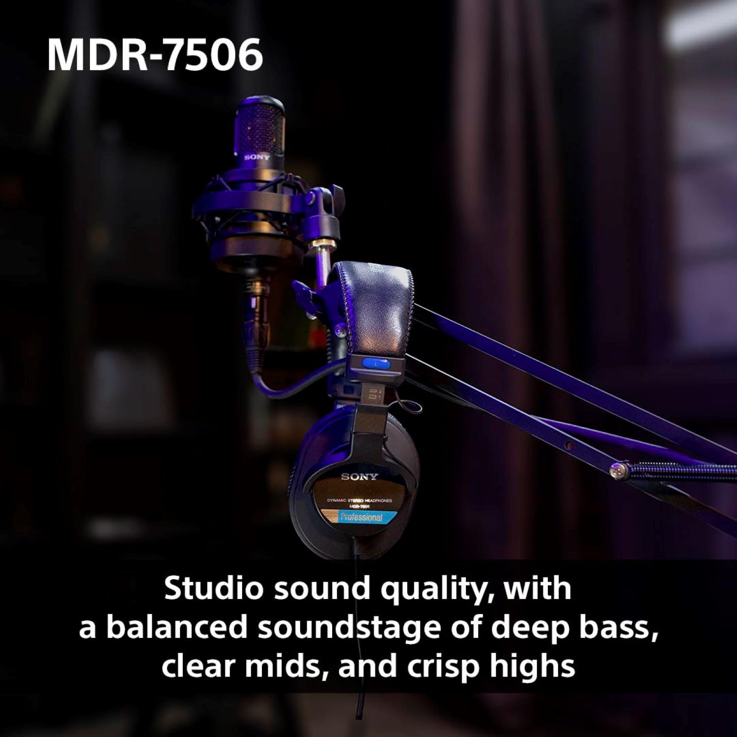Sony MDR-7506 — top view showing headband