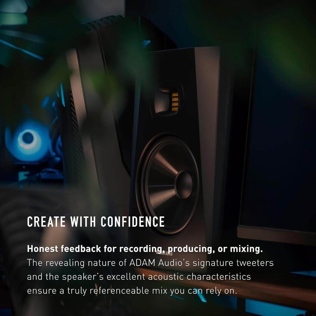 ADAM Audio T8V Studio Monitor for recording, mixing and mastering, Studio Quality Sound (Single)