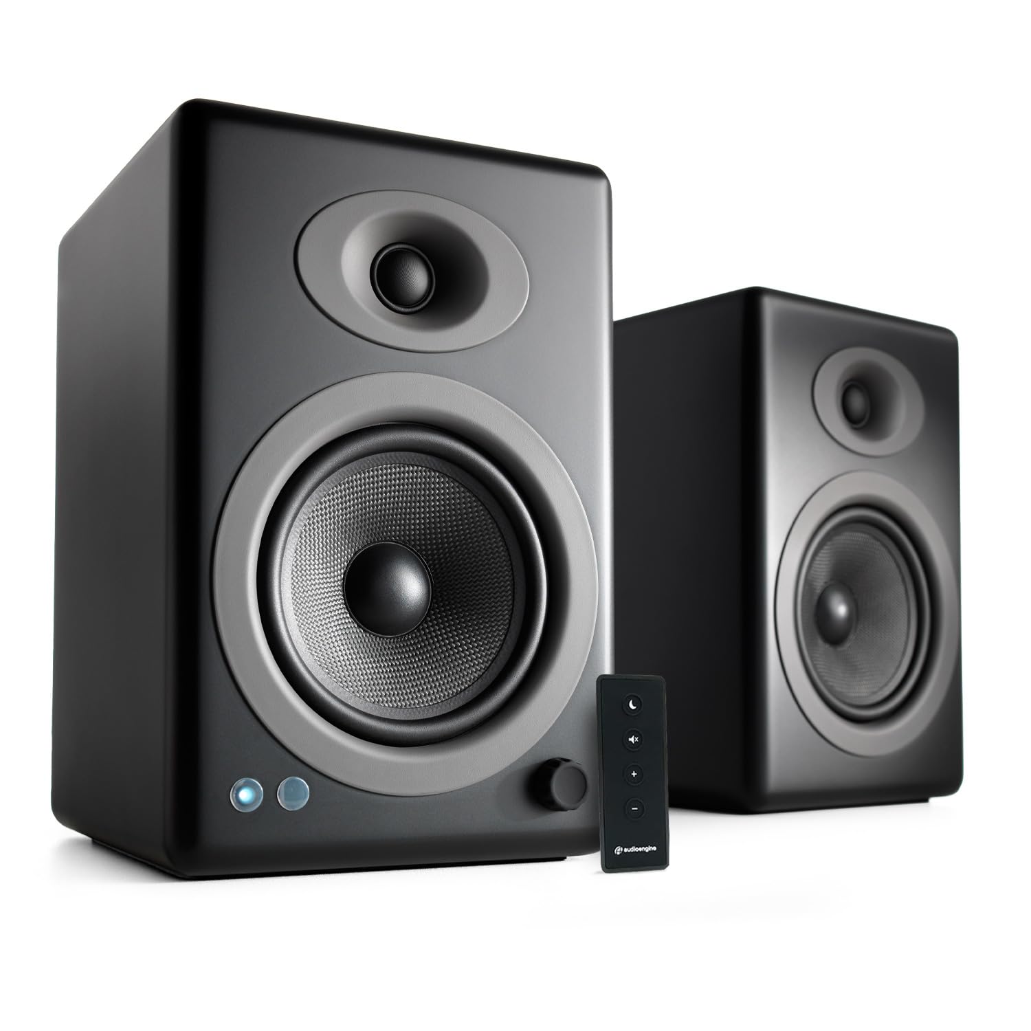 Audioengine A5+ Wireless powered speakers — black, aptX Bluetooth, bookshelf