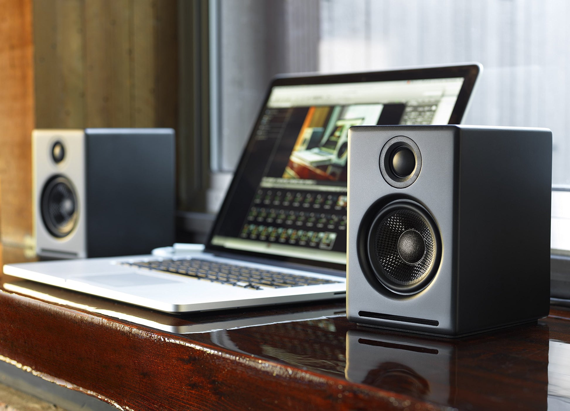 Audioengine A2+ — side profile view