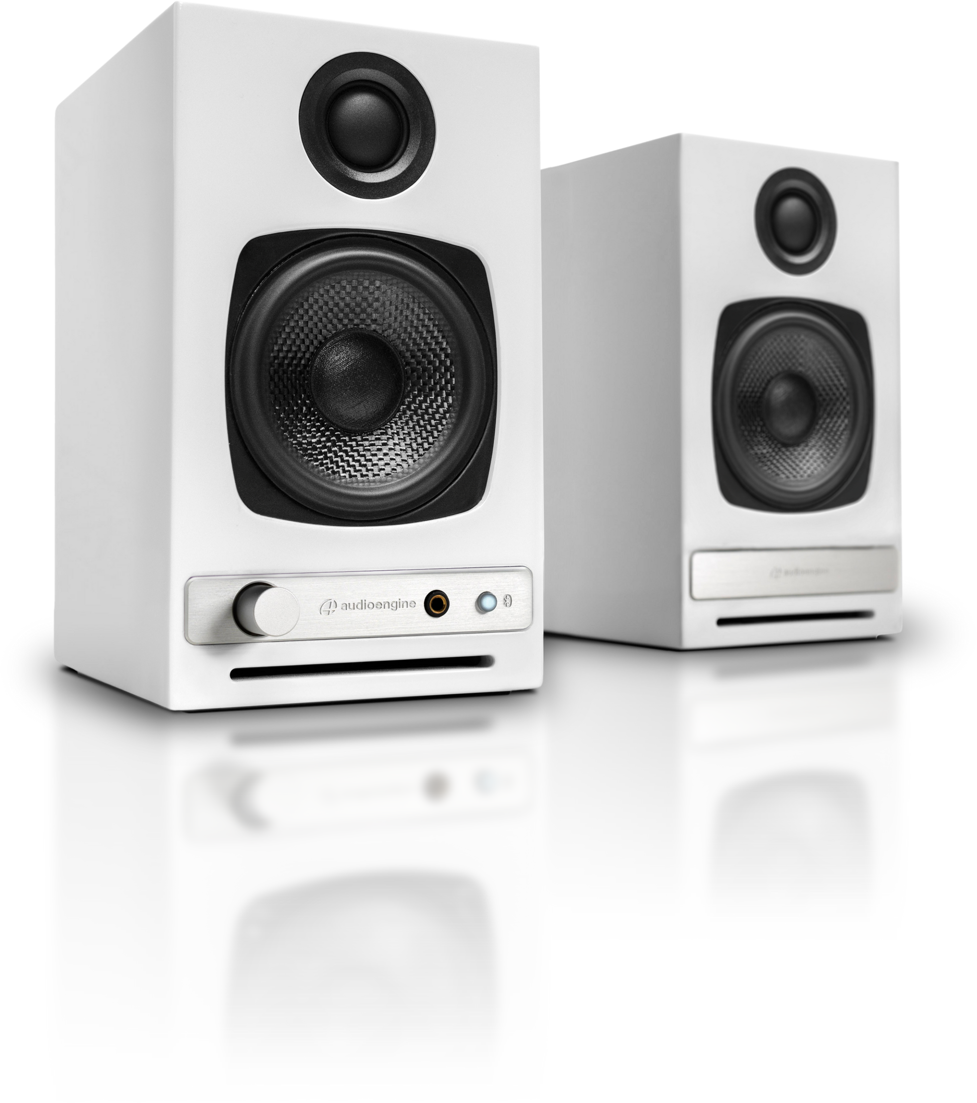 Audioengine HD3 powered speakers in white, pair