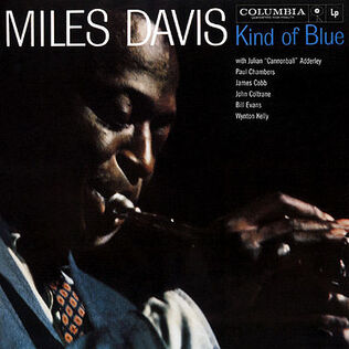 Miles Davis — Kind of Blue vinyl LP album cover, Columbia, 1959